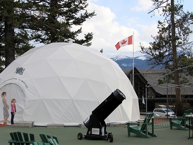 outside The Jasper Planetarium dome