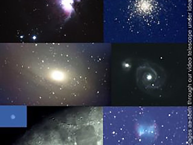 screen-captures of live views as seen through our telescopes